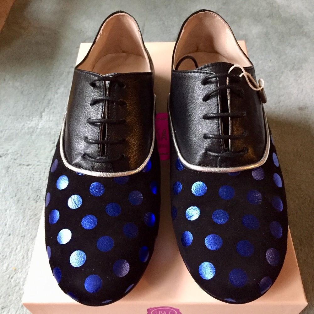 LISA C BIJOUX Black Lace-Up Shoes